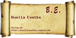 Buella Evetke névjegykártya